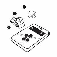 Flat Glossy smartphone with floating holographic coins and a calculator display concept as A straight on shot of a glossy smartphone with floating holographic coins and a calculato Cleans Set 2 vector