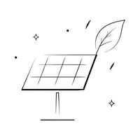 Flat Glossy solar panel and leaf with holographic sustainability goals and emission levels concept as A dynamic image featuring a glossy solar panel and leaf with floating holograp Cleans Set 2 vector