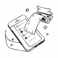Flat Glossy smartphone with floating holographic coins and a calculator display concept as A straight on shot of a glossy smartphone with floating holographic coins and a calculato Cleans Set 4 vector