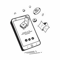 Flat Glossy smartphone with floating holographic coins and a calculator display concept as A straight on shot of a glossy smartphone with floating holographic coins and a calculato Cleans Set 5 vector