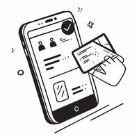 Flat Glossy smartphone with social media marketing dashboard on screen concept as A close up shot of a glossy smartphone on a desk displaying a social media marketing dashboard Th Cleans vector