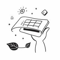 Flat Glossy solar panel and leaf with holographic sustainability goals and emission levels concept as A dynamic image featuring a glossy solar panel and leaf with floating holograp Cleans Set 4 vector