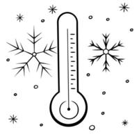 Flat Glossy thermometer and snowflake with holographic temperature and weather data concept as A dynamic image featuring a glossy thermometer and snowflake with floating holographi Cleans Set 3 vector