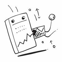Flat Glowing abstract financial report with rising and falling data points concept as A glowing abstract financial report with data points rising and falling symbolizing market vol Cleans vector