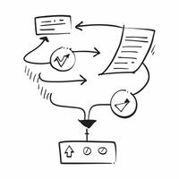 Flat Glowing abstract flowchart with arrows indicating financial processes concept as A glowing abstract flowchart with arrows indicating various financial processes The camera fo Cleans vector