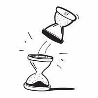 Flat Glowing abstract hourglass representing time efficient business scaling concept as A close up shot of a glowing abstract hourglass symbolizing time efficient business scaling Cleans vector