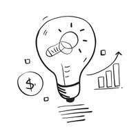 Flat Glowing abstract light bulb with financial graphs inside concept as A glowing abstract light bulb with financial graphs inside symbolizing innovative financial strategies The Cleans vector