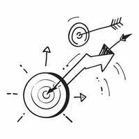 Flat Glowing abstract target with marketing arrows hitting the bullseye concept as A dynamic image of a glowing abstract target with marketing arrows hitting the bullseye The came Cleans vector