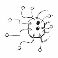 Flat Glowing neural network mesh with data points on an isolated white background concept as A glowing mesh of neural networks with embedded data points isolated on a white backgro Cleans vector