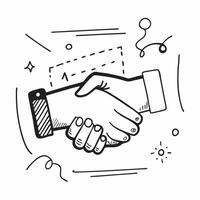 Flat Handshake and graph border frame with Partnership Growth text and copy space concept as A dynamic border frame featuring a handshake and graph in opposite corners with the tex Cleans vector