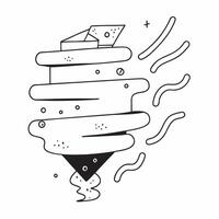 Flat Holographic data stream border with flowing lines and copy space concept as A border frame featuring holographic data streams with flowing lines surrounding a central copy spa Cleans vector