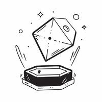 Flat Holographic gaming console with floating control menu and copy space concept as A gaming console with floating holographic control menu glowing with a glossy finish The botto Cleans vector