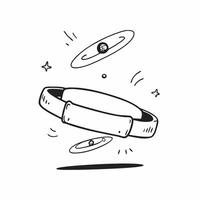 Flat Holographic fitness band with floating activity rings and copy space concept as A fitness band displaying floating holographic activity rings that glow brightly The center of Cleans vector