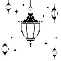 Flat Lantern Display in Glowing Abstract concept as A glowing abstract art depiction of a Mid Autumn lantern display with vibrant colors and dynamic light patterns Camera angle wi Cleans Set 2 vector