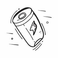 Flat Neon glowing abstract lines forming a soda can outline concept as Abstract neon glowing lines intertwine to create the outline of a soda can set against a dark edgy background Cleans vector