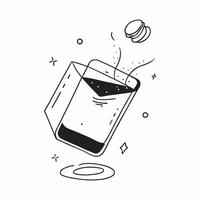 Flat Smartphone displaying a holographic weather forecast concept as A smartphone is displayed on a white surface with a holographic weather forecast hovering above it The scene i Cleans vector