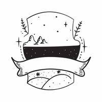 Flat Snowfall and Pine Trees Border Frame with Copy Space concept as A border frame with snowfall and pine trees positioned on opposite sides offering generous copy space in the ce Cleans Set 3 vector