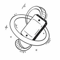 Flat Tech ring border with rotating digital elements and copy space concept as A border frame featuring a tech ring design with rotating digital elements framing a central copy spa Cleans vector