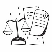 Flat of isolated balance scale and document with the word Compliance concept as A design depicting a balance scale and a document with the word Compliance prominently Cleans vector