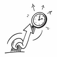 Flat of isolated clock and upward arrow with the word Timing concept as A design featuring a clock and an upward arrow with the word Timing prominently displayed The Cleans vector