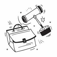 Floating briefcase and gavel with Corporate Law text concept as A sleek design featuring a floating briefcase and gavel with the text Corporate Law The elements are suspend Cleans vector