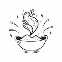 Floating chocolate cup with cocoa powder forming a rich swirl with Decadent Delight text concept as A rich design featuring a floating chocolate cup with cocoa powder creati Cleans vector