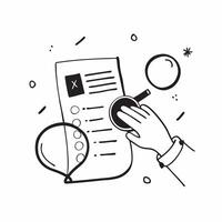Floating document and magnifying glass with Audit Ready text concept as A design showing a floating document and magnifying glass paired with the text Audit Ready The eleme Cleans vector