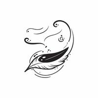 Floating Feather with Abstract Wind Effect and Copy Space concept as A delicate feather floats gently in mid air with an abstract wind effect swirling around it symbolizing the mov Cleans Set 3 vector