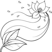 Floating Flower Petal with Abstract Breeze Effect and Copy Space concept as A flower petal floats gently in mid air with an abstract breeze swirling around it symbolizing the delic Cleans vector