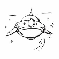Floating futuristic drone with hovering capabilities on an isolated white background concept as A futuristic drone hovering mid air with glowing lights and aerodynamic design all i Cleans vector