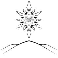 Floating Ice Crystal with Abstract Frost Effect and Copy Space concept as An ice crystal floats in mid air with an abstract frost effect spreading out from it symbolizing the cold Cleans Set 2 vector