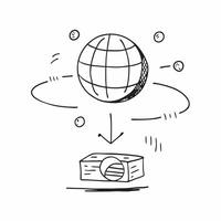 Floating holographic globe with data grids on an isolated white background concept as A floating holographic globe with glowing data grids isolated on a white background The globe Cleans vector