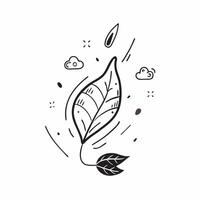 Floating Leaf and Snowflake with Changing Seasons Text concept as A leaf and snowflake floating together in mid air with Changing Seasons text subtly included at the bottom The el Cleans Set 3 vector