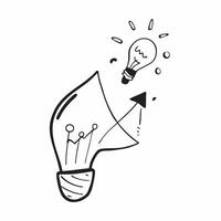 Floating light bulb and graph with Creative Marketing text concept as A sleek design showcasing a floating light bulb and graph with the text Creative Marketing The element Cleans vector