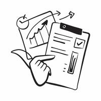Floating marketing documents and clipboard with Strategy Development text concept as A sleek illustration of floating marketing documents and clipboard with the text Strateg Cleans vector