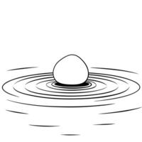 Floating Pebble and Ripple with Tranquil Waters Text concept as A small pebble and ripple appearing to float together with Tranquil Waters text subtly included at the bottom The e Cleans Set 2 vector