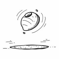 Floating Pebble with Abstract Ripple Effect and Copy Space concept as A smooth pebble floats in mid air with concentric ripples emanating from it representing the serenity of a nat Cleans Set 3 vector