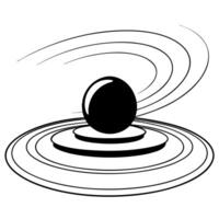 Floating Pebble with Abstract Light Ripple and Copy Space concept as A smooth pebble floats in mid air with abstract light ripples emanating from it symbolizing the calming effect Cleans Set 2 vector