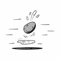 Floating Pebble with Abstract Light Ripple and Copy Space concept as A smooth pebble floats in mid air with abstract light ripples emanating from it symbolizing the calming effect Cleans Set 3 vector