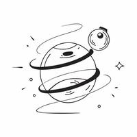 Floating quantum sphere with light trails on an isolated white background concept as A glowing quantum sphere hovering mid air with light trails spiraling around it all set against Cleans vector