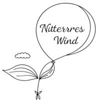 Floating Seed and Wind Symbol with Natures Flight Text concept as A seed and wind symbol floating together in mid air with Natures Flight text subtly included at the bottom The el Cleans vector