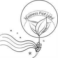 Floating Seed and Wind Symbol with Natures Flight Text concept as A seed and wind symbol floating together in mid air with Natures Flight text subtly included at the bottom The el Cleans Set 2 vector