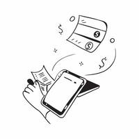 Floating smartphone and dollar sign with Digital Campaign text concept as A sleek illustration of a floating smartphone and dollar sign with the text Digital Campaign The d Cleans vector