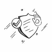 Floating shield and check mark with the word Security concept as A design featuring a shield and a check mark defying gravity with the word Security prominently displayed T Cleans vector
