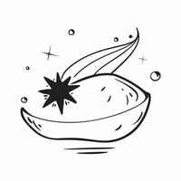 Floating Snowflake with Abstract Cold Breeze and Copy Space concept as A snowflake drifts in mid air with an abstract cold breeze swirling around it symbolizing the quiet stillness Cleans Set 3 vector