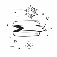 Floating Snowflake with Abstract Freeze Effect and Copy Space concept as A snowflake drifts in mid air with an abstract freeze effect swirling around it symbolizing the quiet still Cleans Set 3 vector