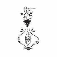 Floating wine bottle with pouring liquid forming a vine with Rich Full text concept as A luxurious design featuring a floating wine bottle with pouring liquid creating a v Cleans vector