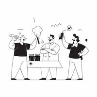 Friends laughing and enjoying drinks at a barbecue party concept as A candid shot capturing friends laughing and enjoying drinks at a barbecue party The camera captures the fun re Cleans vector