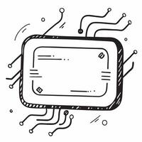 Futuristic circuit border with central copy space concept as A digital frame featuring a futuristic circuit design surrounding a central copy space The circuit lines are sleek and Cleans vector