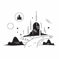 Glossy abstract digital landscape with futuristic elements as a technology backdrop concept as An abstract background featuring a glossy digital landscape with futuristic elements Cleans vector